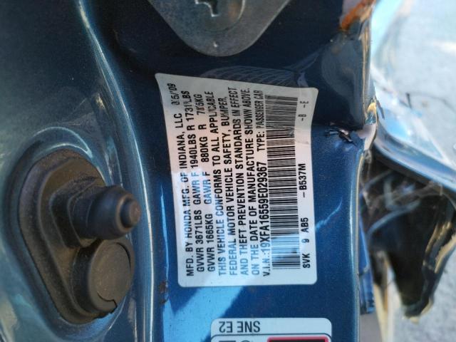 Photo 10 from auction – 2009 HONDA CIVIC LX with VIN 19XFA16559E029367