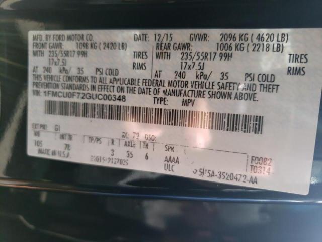 Photo 10 from auction – 2016 FORD ESCAPE S with VIN 1FMCU0F72GUC00348
