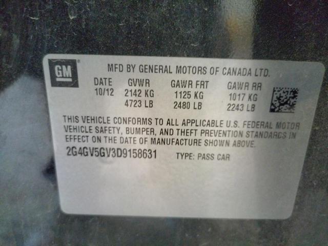 Photo 10 from auction – 2013 BUICK REGAL GS with VIN 2G4GV5GV3D9158631
