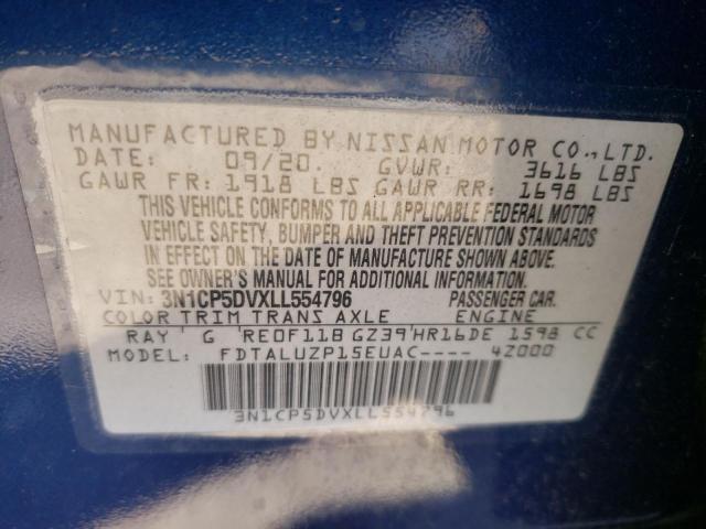 Photo 10 from auction – 2020 NISSAN KICKS SR with VIN 3N1CP5DVXLL554796