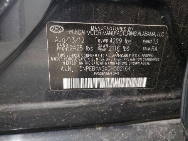Photo 10 from auction – 2013 HYUNDAI SONATA GLS with VIN 5NPEB4ACXDH582164