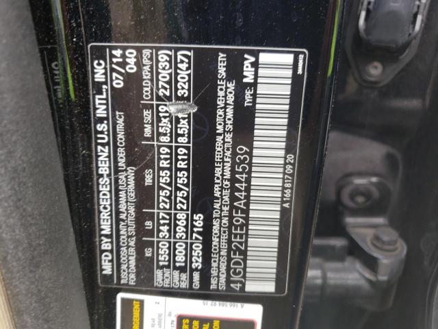 Photo 10 from auction – 2015 MERCEDES-BENZ GL 350 BLU with VIN 4JGDF2EE9FA444539