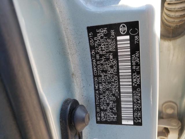 Photo 10 from auction – 2015 TOYOTA PRIUS with VIN JTDKN3DU0F1945381