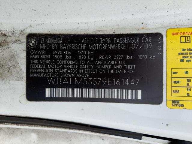 Photo 10 from auction – 2009 BMW Z4 SDRIVE3 with VIN WBALM53579E161447