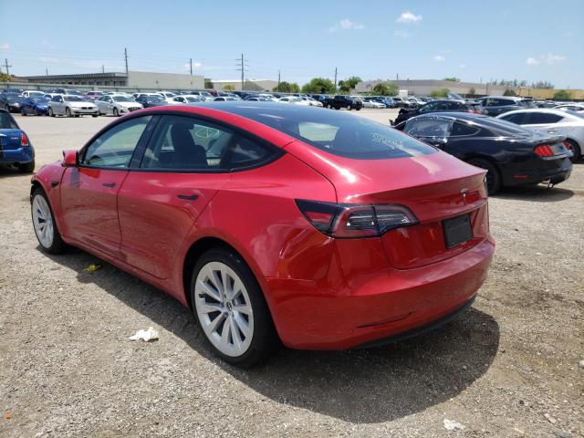 Photo 3 from auction – 2022 TESLA MODEL 3 with VIN 5YJ3E1EB2NF187491