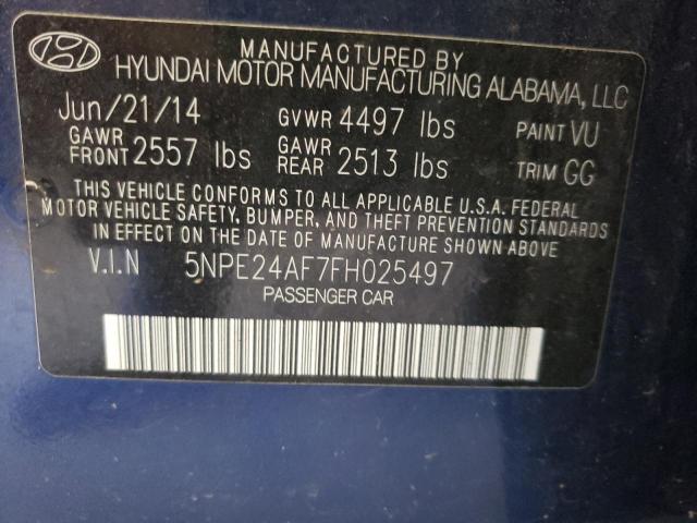 Photo 10 from auction – 2015 HYUNDAI SONATA SE with VIN 5NPE24AF7FH025497