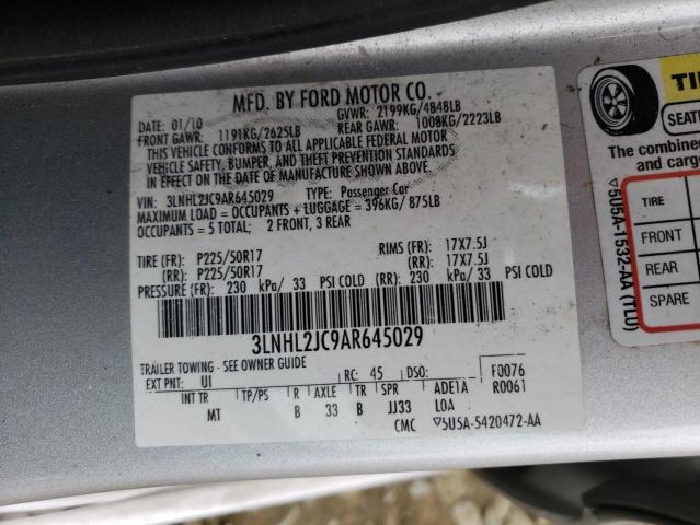 Photo 10 from auction – 2010 LINCOLN MKZ with VIN 3LNHL2JC9AR645029