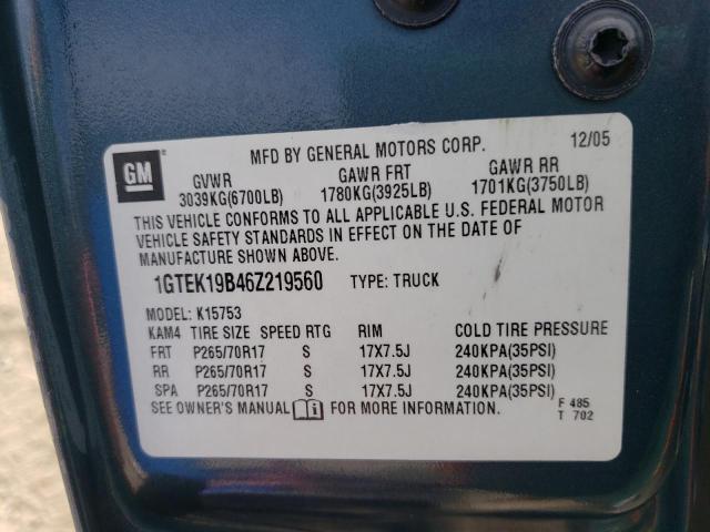 Photo 10 from auction – 2006 GMC NEW SIERRA with VIN 1GTEK19B46Z219560
