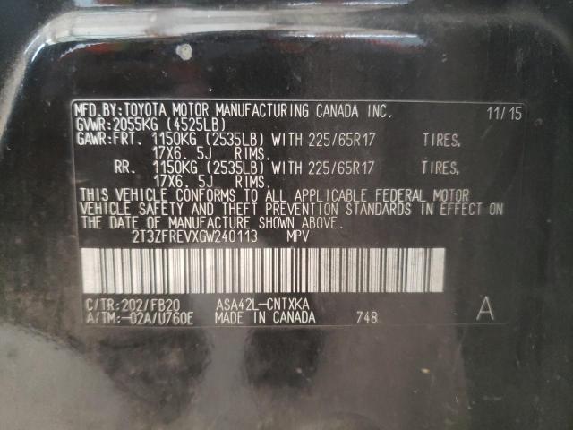 Photo 10 from auction – 2016 TOYOTA RAV4 LE with VIN 2T3ZFREVXGW240113