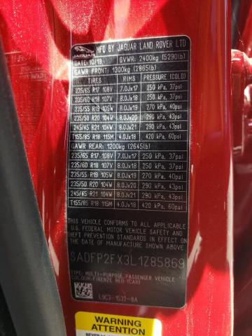 Photo 10 from auction – 2020 JAGUAR E-PACE SE with VIN SADFP2FX3L1Z85869