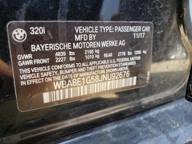 Photo 10 from auction – 2018 BMW 320 I with VIN WBA8E1G58JNU92676
