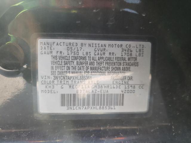Photo 10 from auction – 2017 NISSAN VERSA S with VIN 3N1CN7APXHL885361