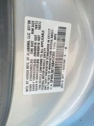 Photo 10 from auction – 2006 HONDA ODYSSEY EX with VIN 5FNRL38716B454303