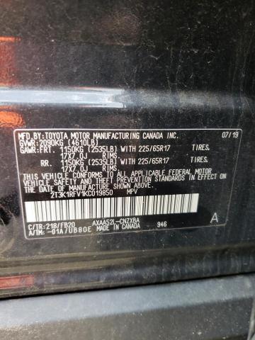 Photo 10 from auction – 2019 TOYOTA RAV4 LE with VIN 2T3K1RFV1KC019850