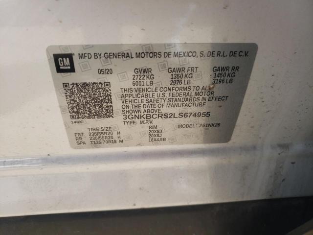 Photo 10 from auction – 2020 CHEVROLET BLAZER 2LT with VIN 3GNKBCRS2LS674955
