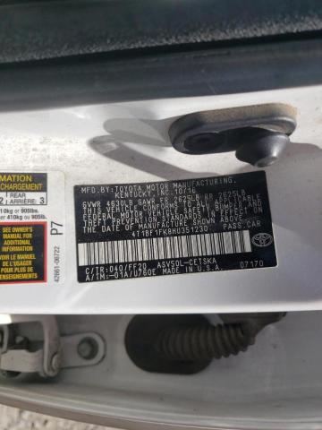 Photo 10 from auction – 2017 TOYOTA CAMRY LE with VIN 4T1BF1FK8HU351230