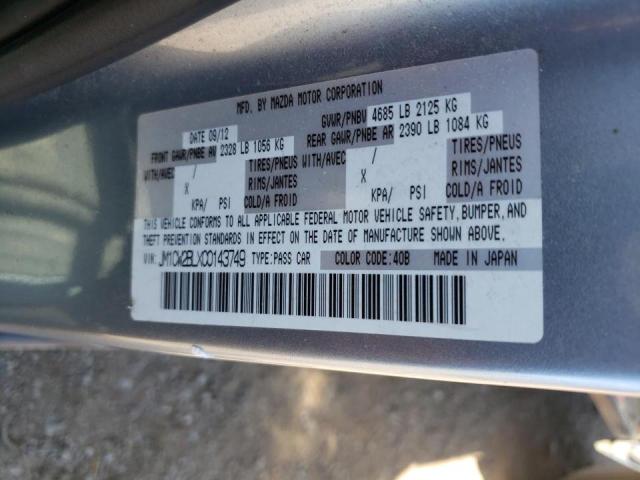 Photo 10 from auction – 2012 MAZDA 5 with VIN JM1CW2BLXC0143749