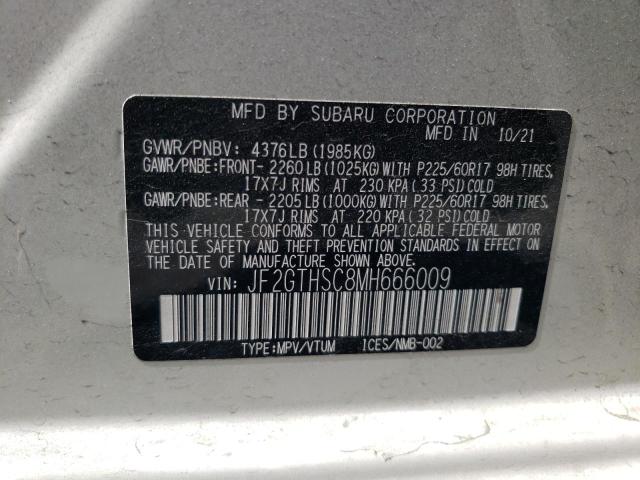 Photo 10 from auction – 2021 SUBARU CROSSTREK with VIN JF2GTHSC8MH666009