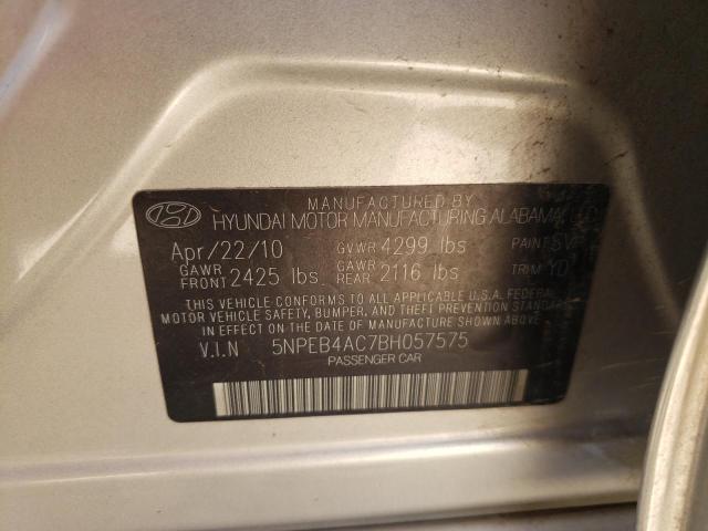 Photo 10 from auction – 2011 HYUNDAI SONATA GLS with VIN 5NPEB4AC7BH057575