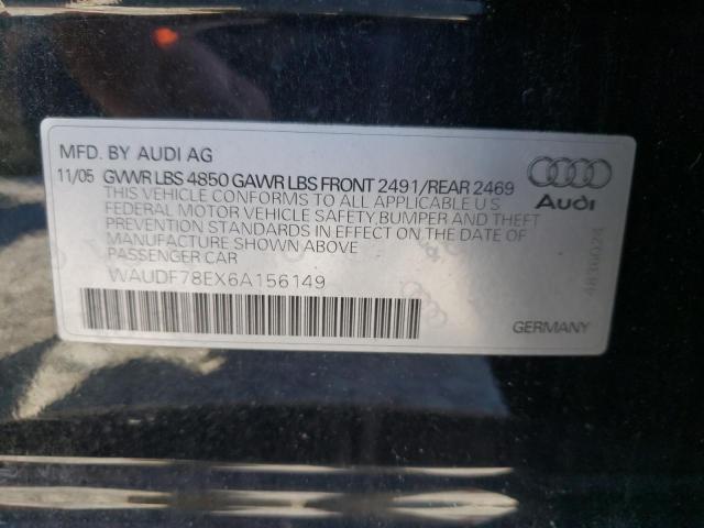 Photo 10 from auction – 2006 AUDI A4 2.0T QU with VIN WAUDF78EX6A156149