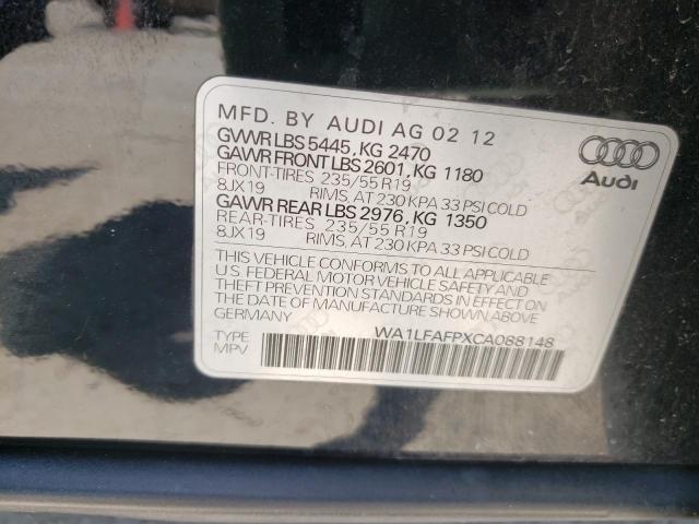 Photo 10 from auction – 2012 AUDI Q5 PREMIUM with VIN WA1LFAFPXCA088148