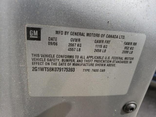 Photo 10 from auction – 2007 CHEVROLET IMPALA LT with VIN 2G1WT58K079175393