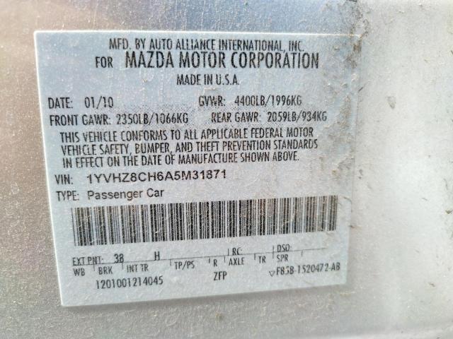 Photo 10 from auction – 2010 MAZDA 6 I with VIN 1YVHZ8CH6A5M31871