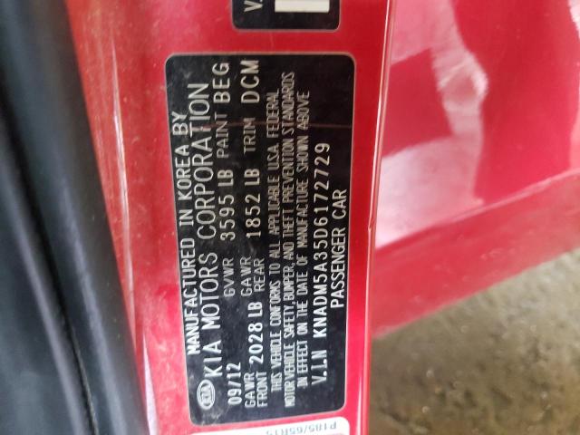 Photo 10 from auction – 2013 KIA RIO LX with VIN KNADM5A35D6172729