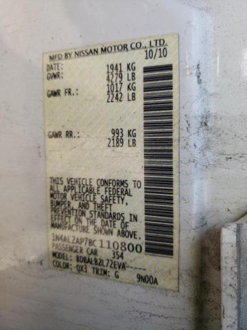 Photo 10 from auction – 2011 NISSAN ALTIMA BAS with VIN 1N4AL2AP7BC110800
