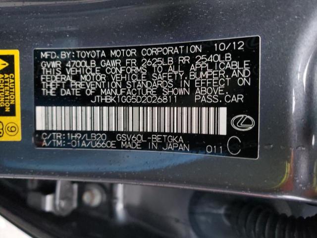 Photo 10 from auction – 2013 LEXUS ES 350 with VIN JTHBK1GG5D2026811