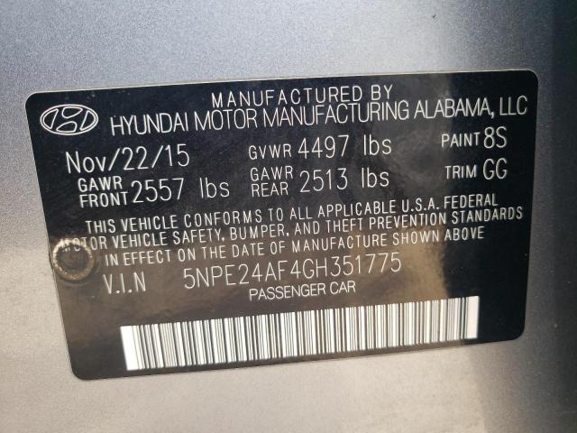 Photo 10 from auction – 2016 HYUNDAI SONATA SE with VIN 5NPE24AF4GH351775