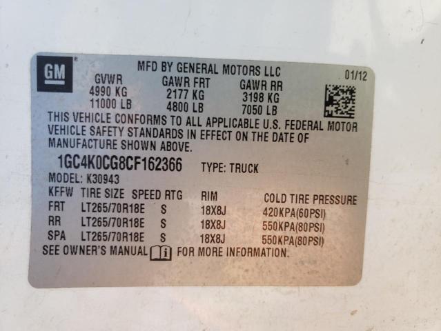Photo 10 from auction – 2012 CHEVROLET 3500 with VIN 1GC4K0CG8CF162366