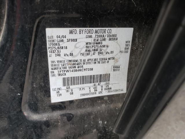 Photo 10 from auction – 2004 FORD F150 SUPER with VIN 1FTPW14584KC97358