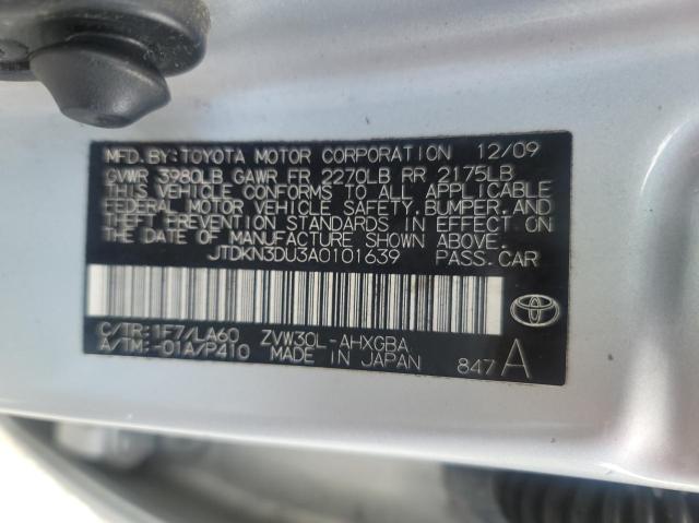 Photo 10 from auction – 2010 TOYOTA PRIUS with VIN JTDKN3DU3A0101639