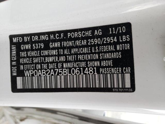 Photo 10 from auction – 2011 PORSCHE PANAMERA S with VIN WP0AB2A75BL061481