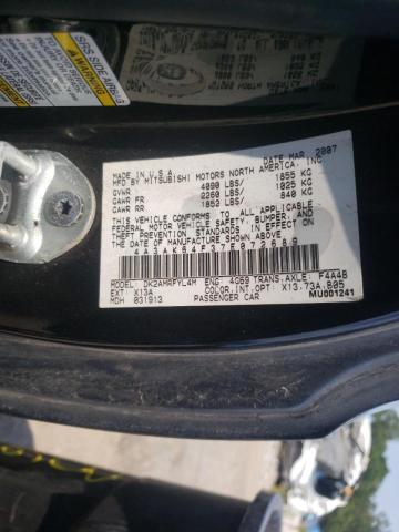 Photo 10 from auction – 2007 MITSUBISHI ECLIPSE ES with VIN 4A3AK64F37E072689