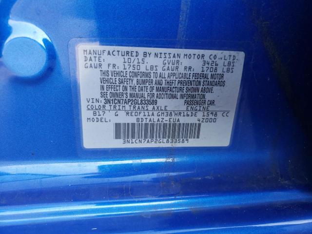 Photo 10 from auction – 2016 NISSAN VERSA S with VIN 3N1CN7AP2GL833589