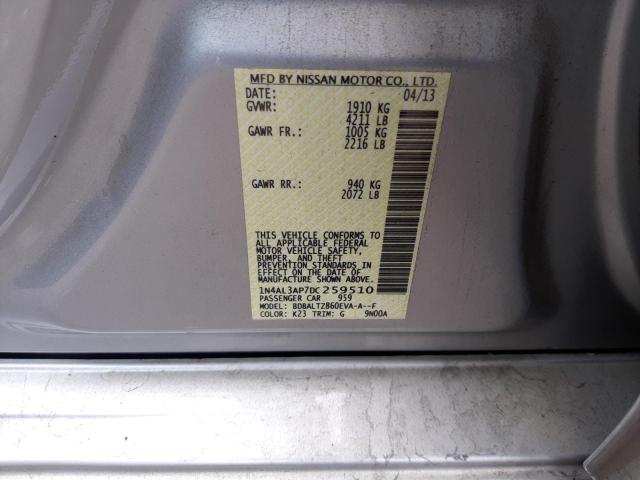 Photo 10 from auction – 2013 NISSAN ALTIMA 2.5 with VIN 1N4AL3AP7DC259510