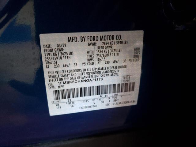 Photo 10 from auction – 2022 FORD EXPLORER X with VIN 1FMSK8DHXNGA71878