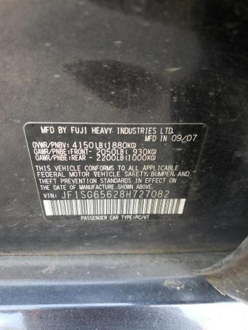 Photo 10 from auction – 2008 SUBARU FORESTER 2 with VIN JF1SG65628H727082
