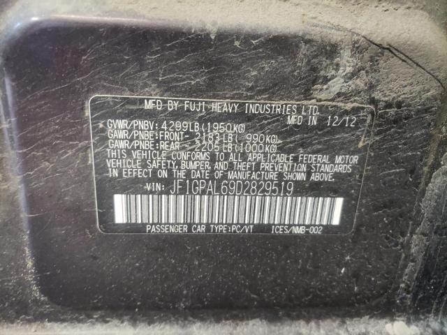 Photo 10 from auction – 2013 SUBARU IMPREZA SP with VIN JF1GPAL69D2829519