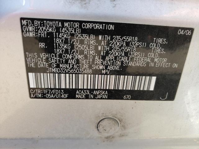 Photo 10 from auction – 2006 TOYOTA RAV4 with VIN JTMBD32V565035488
