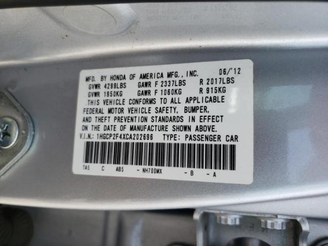 Photo 10 from auction – 2012 HONDA ACCORD LXP with VIN 1HGCP2F4XCA202696