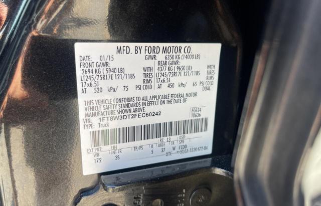 Photo 10 from auction – 2015 FORD F350 SUPER with VIN 1FT8W3DT2FEC60242