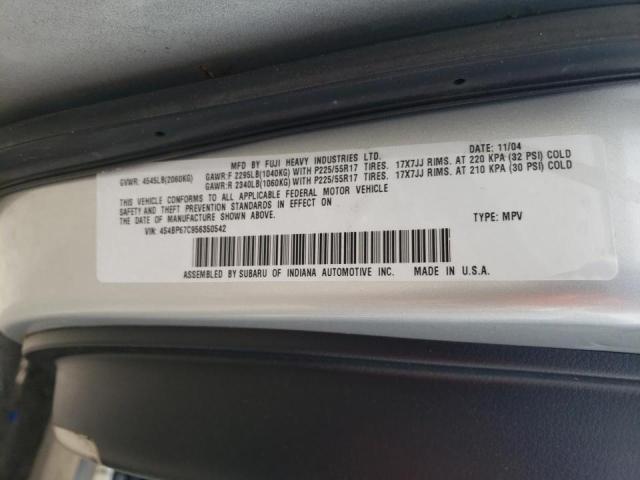 Photo 10 from auction – 2005 SUBARU LEGACY OUT with VIN 4S4BP67C956350542