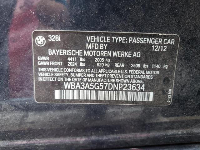 Photo 10 from auction – 2013 BMW 328 I with VIN WBA3A5G57DNP23634