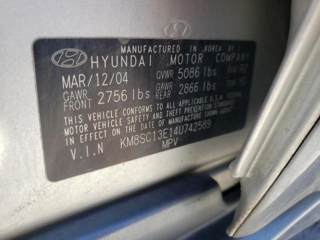Photo 10 from auction – 2004 HYUNDAI SANTA FE with VIN KM8SC13E14U742589