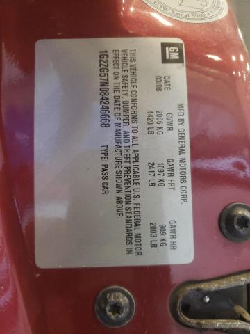 Photo 10 from auction – 2008 PONTIAC G6 BASE with VIN 1G2ZG57N084246668