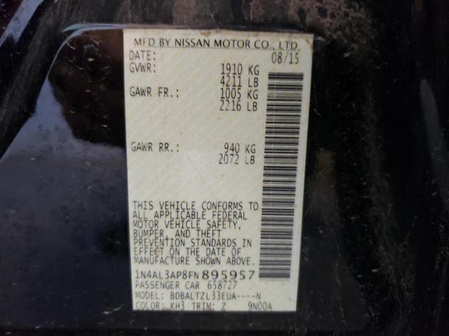 Photo 10 from auction – 2015 NISSAN ALTIMA 2.5 with VIN 1N4AL3AP8FN895957