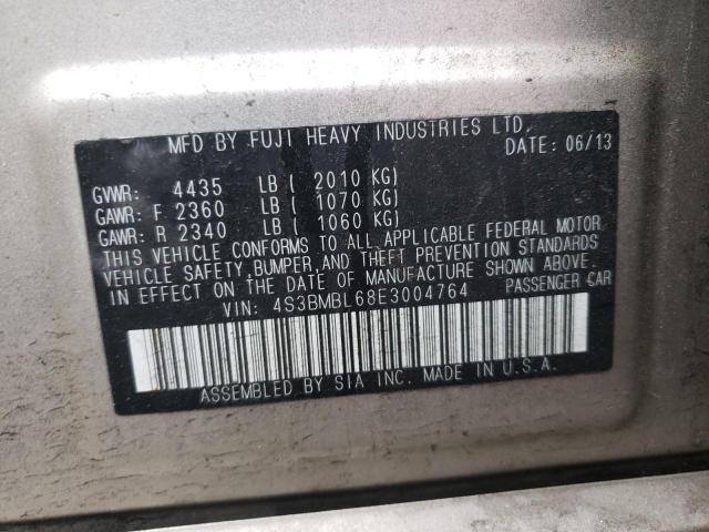 Photo 10 from auction – 2014 SUBARU LEGACY 2.5 with VIN 4S3BMBL68E3004764